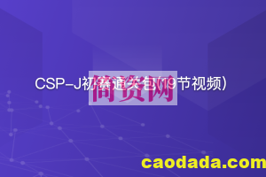 【代码源】CSP-J初赛通关包(19节视频）