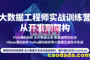 大数据生态圈/Hadoop/Spark/Flink/数据仓库/实时分析/推荐系统 | 价值9800元