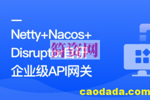 Netty+Nacos+Disruptor自研企业级API网关 | 更新至10章