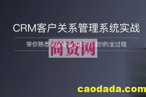 CRM客户关系管理系统实战开发