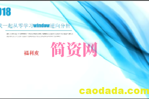 福利皮 从零开始学 window逆向分析