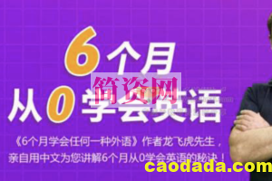 6个月从0学会英语69课视频课程 龙飞虎功夫英语