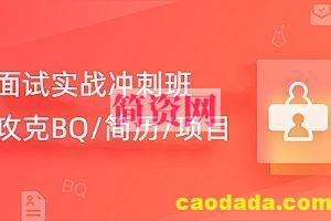 九章算法-面试实战冲刺班-BQ/Resume/Project/Design 第30期|2023版|独家资源