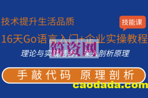 16天Go语言入门+企业实操教程