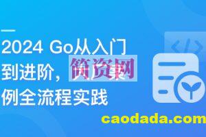 Go从入门到进阶，大厂案例全流程实践