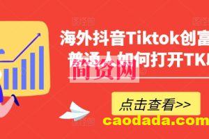 海外抖音Tiktok创富指南，普通人如何打开TK印钞机