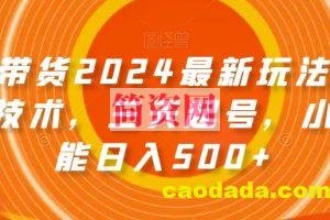 图文带货2024最新玩法，破播放技术，三天起号，小白也能日入500+【揭秘】