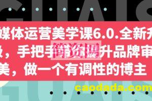 自媒体运营美学课6.0.全新升级，手把手带你提升品牌审美，做一个有调性的博主