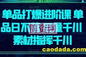 单品打爆进阶课 单品日不落 巨量千川 素材指挥千川