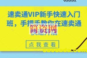 速卖通VIP新手快速入门班，手把手教你在速卖通快速开店