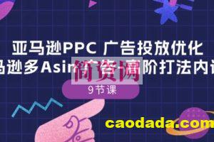 亚马逊PPC 广告投放优化：亚马逊多Asin 广告-高阶打法内训班-9节课