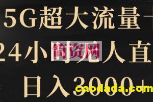 5G超大流量卡，24小时无人直播，日入3000+【揭秘】