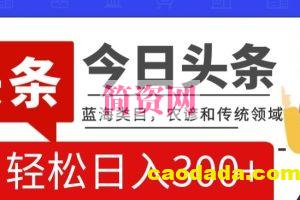 AI头条传统和农谚领域，蓝海类目，搬运+AI优化，轻松日入300+【揭秘】