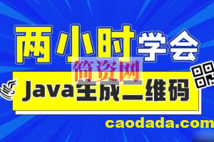 2小时实战《Java二维码生成》项目 资料完整